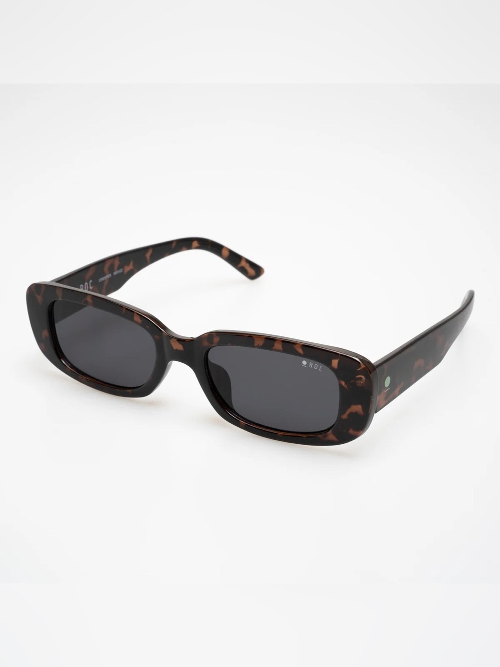 NWT ROC Creeper Tortoiseshell Rectangular Sunglasses - Dark Tortoise